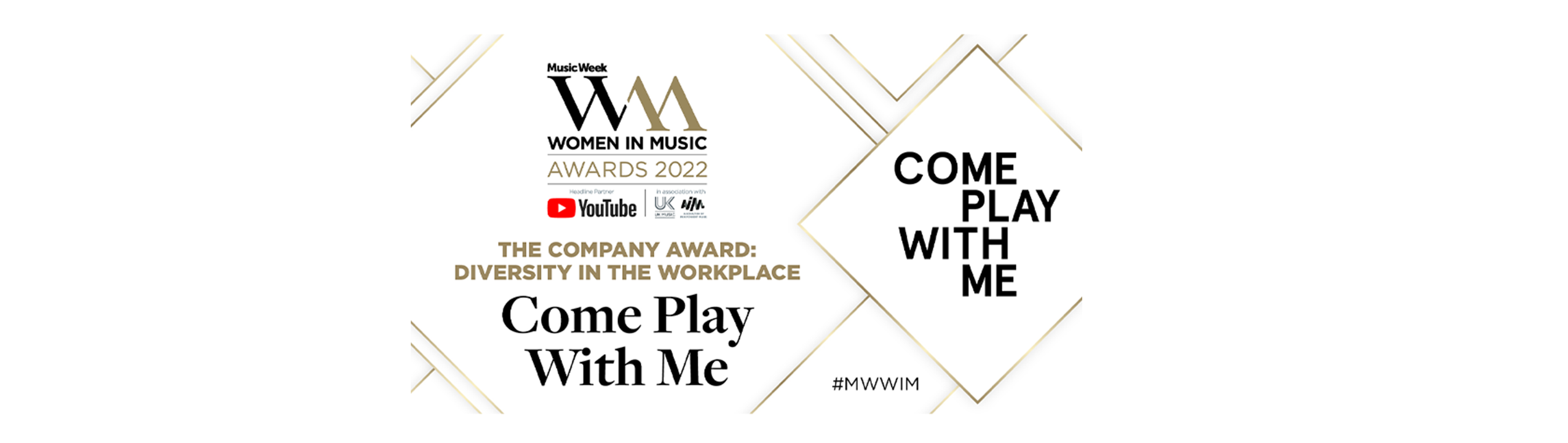 Come Play With Me CIC receive diversity champion award at Music Week's Women In Music award