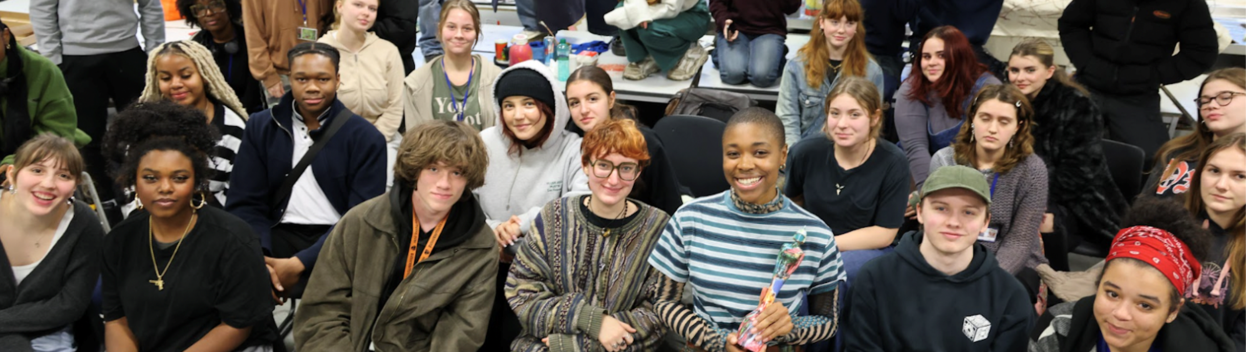 BRITs 2024 award designer Rachel Jones visits The BRIT School
